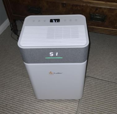 EcoNour 12L Day Smart WiFi Dehumidifier for Home with AutoHumidity Sensor LED Display Quiet 24Hour Timer Continuous Drainage Laundry Drying Child Lock Protection for Home Bedroom