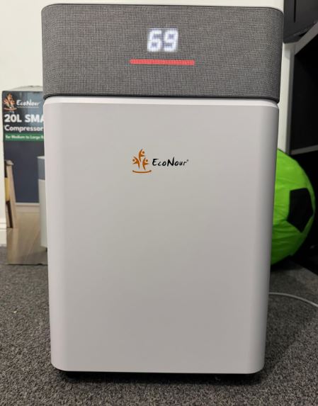 EcoNour 20LDay Smart WiFi Dehumidifier for Home Auto Humidity Control 4.5L Tank Laundry Dry Mode 24 Hr Timer Child Lock Protection Continuous Draining with smart app for Home Bedroom