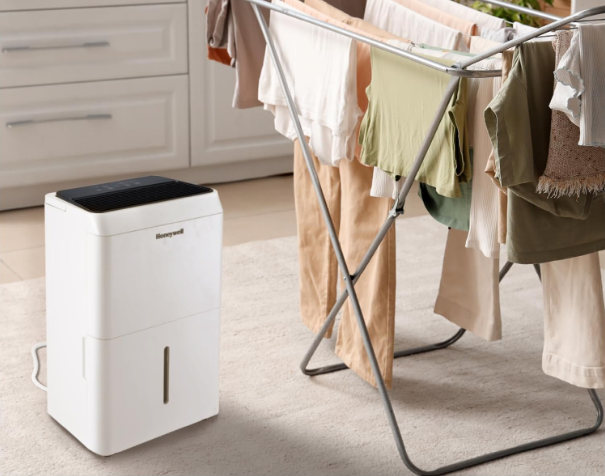 Honeywell 30L/Day Dehumidifiers For Home With Digital Display, Dehumidifiers For Drying clothes, 24Hr Timer, Dehumidifier With Washable Dust Filter, 3.4L Water Tank